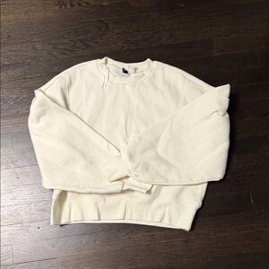 H&M Women's Cream Crewneck Sweater